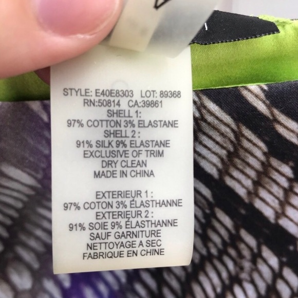 Elie Tahari Multi-Colour Silk Mini Skirt - Picture 4 of 8